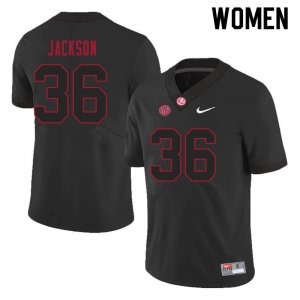 NCAA Women's Alabama Crimson Tide #36 Ian Jackson Stitched College 2021 Nike Authentic Black Football Jersey PU17A78ML